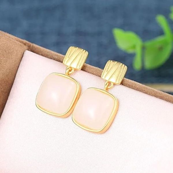 Anti Tarnish Square Drop Earrings for Women
