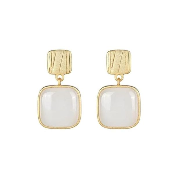 Anti Tarnish Square Drop Earrings for Women - Image 3