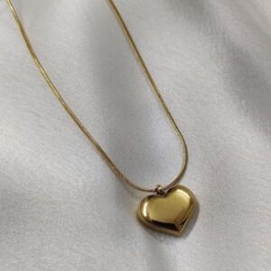 Sadaiv Anti Tarnish Gold Heart Pendant Necklace for Women